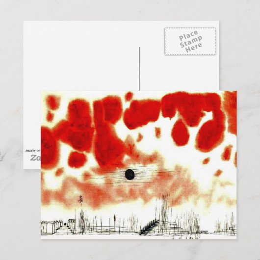 Klee - Clouds over Bor, Briefkaart (Voorkant / Achterkant)