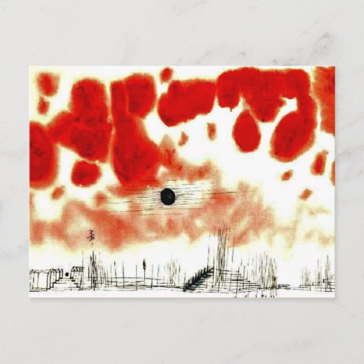 Klee - Clouds over Bor, Briefkaart (Voorkant)