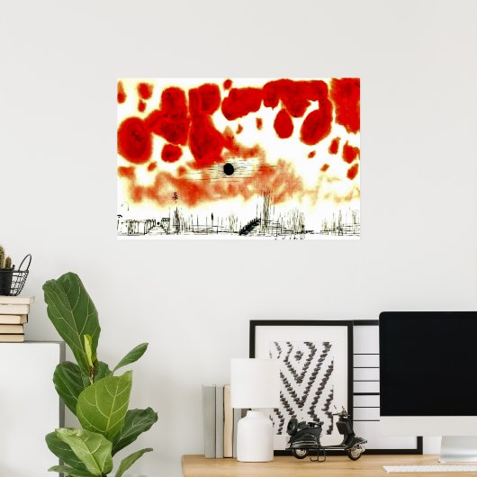 Klee - Clouds over Bor Poster (Thuiskantoor)