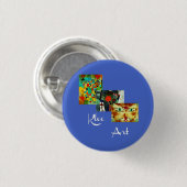 Klee collage art ronde button 3,2 cm (Voorkant /achterkant)