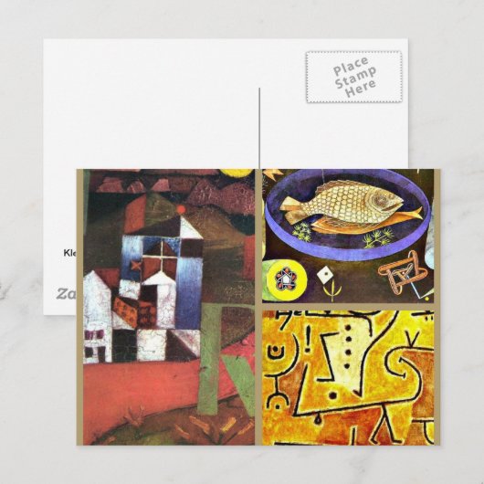 Klee Collage Briefkaart (Voorkant / Achterkant)