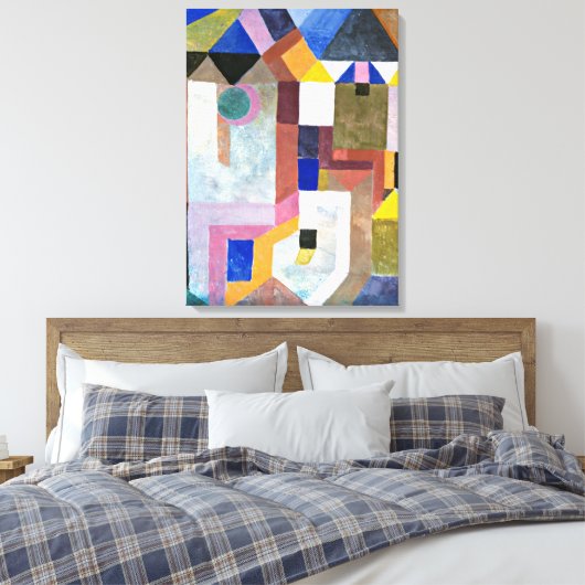 Klee - Colorful Architecture Canvas Afdruk (Insitu (Slaapkamer))