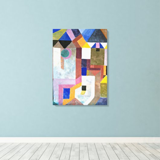 Klee - Colorful Architecture Canvas Afdruk (Insitu (Houten vloer))