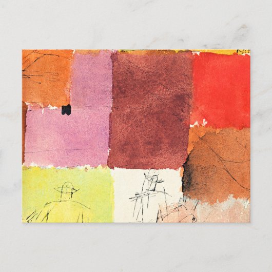 Klee - Compositie met figuren, Briefkaart (Voorkant)