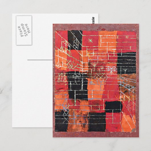 Klee - Configuratie, abstracte kunst, Briefkaart (Voorkant / Achterkant)