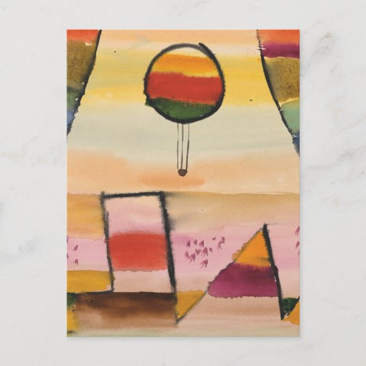 Klee - De ballon in het raam Briefkaart (Voorkant)