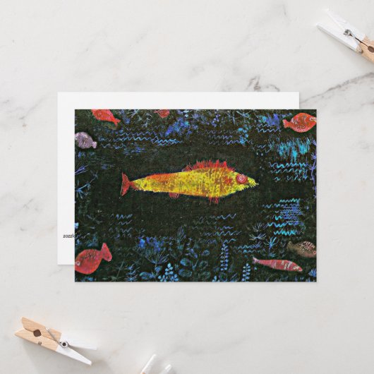 Klee - De goudvis Kaart (Voorkant / Achterkant in situ)