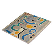 Klee: De vaas abstracte kunst Tegeltje (Zijkant)