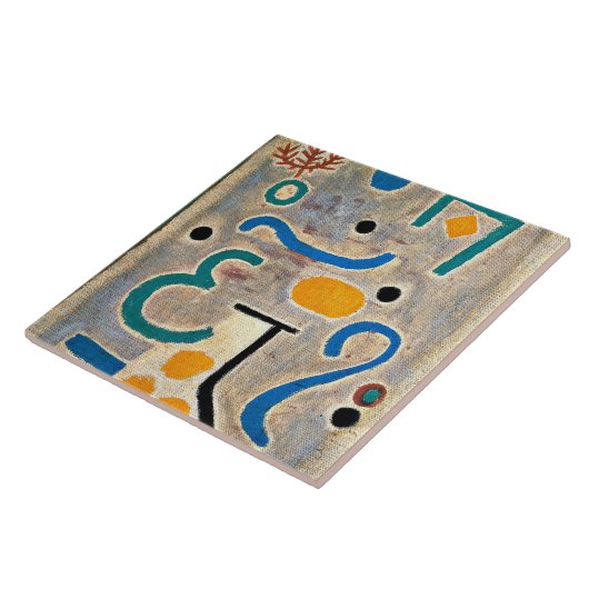 Klee: De vaas abstracte kunst Tegeltje (Zijkant)