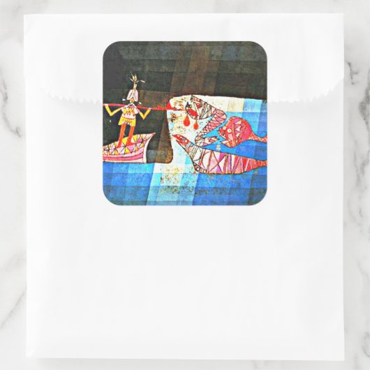 Klee - De Zeeman, Vierkante Sticker (Tas)