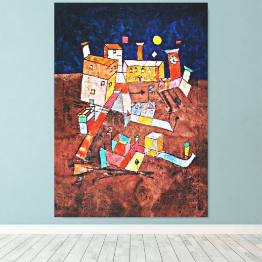 Klee - deel van G Canvas Afdruk (Insitu (Houten vloer))