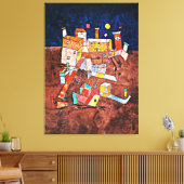 Klee - deel van G Canvas Afdruk (Insitu (Woonkamer))