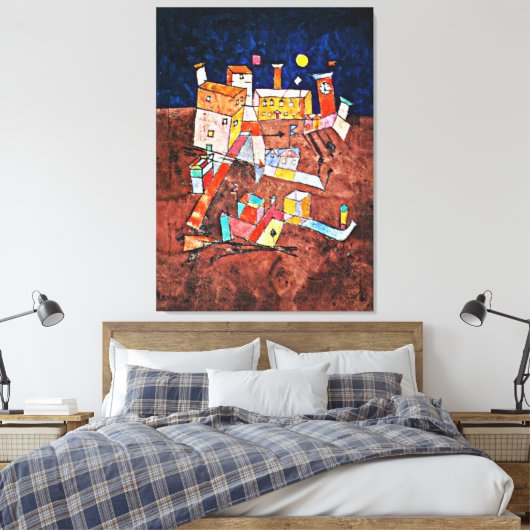 Klee - deel van G Canvas Afdruk (Insitu (Slaapkamer))