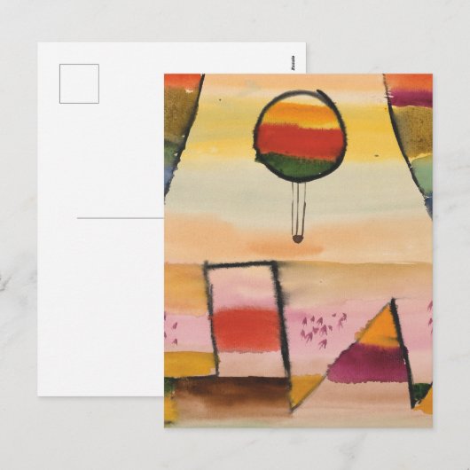 Klee - Der Ballon im Fenster Feestdagenkaart (Voorkant / Achterkant)