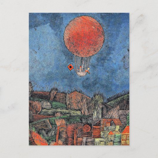 Klee - Der Luft ballon Briefkaart (Voorkant)