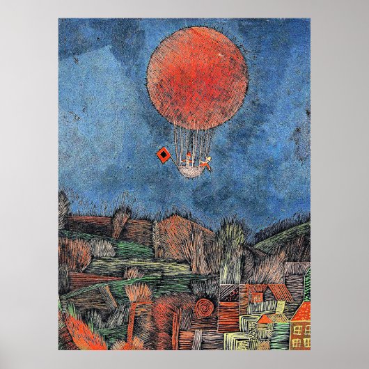 Klee - Der Luft ballon Poster (Voorkant)