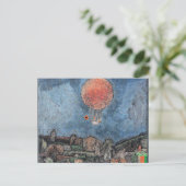 Klee - Der Luftballoon, abstract kunstwerk Briefkaart (Staand voorkant)