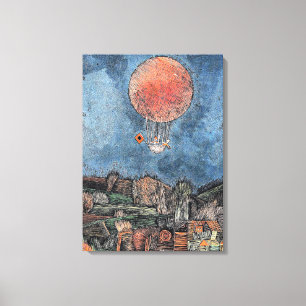 Klee - Der Luftballoon, abstract kunstwerk Canvas Afdruk
