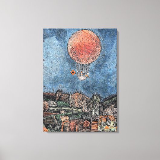Klee - Der Luftballoon, abstract kunstwerk Canvas Afdruk (Voorkant)