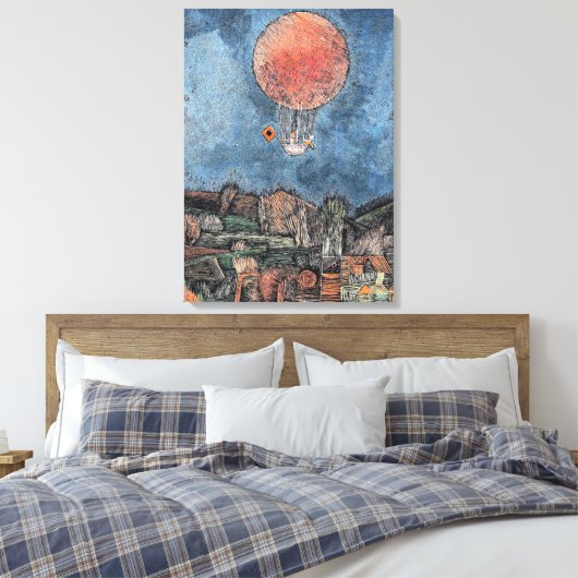 Klee - Der Luftballoon, abstract kunstwerk Canvas Afdruk (Insitu (Slaapkamer))