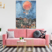 Klee - Der Luftballoon, abstract kunstwerk Canvas Afdruk (Insitu (Woonkamer))