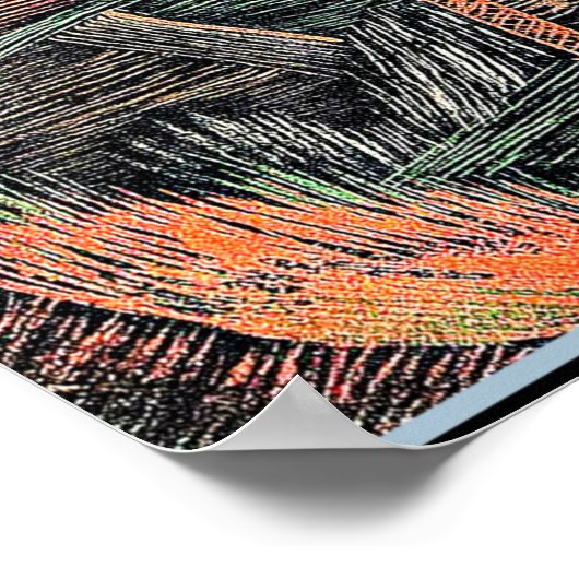 Klee - Der Luftballoon, abstract kunstwerk Poster (Hoek)