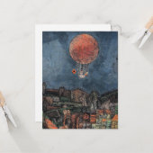 Klee - Der Luftballoon, beroemd schilderij Kaart (Voorkant / Achterkant in situ)