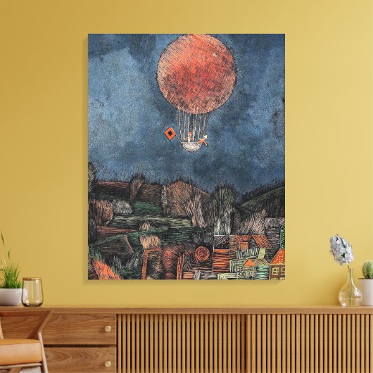 Klee - Der Luftballoon Canvas Afdruk (Insitu (Woonkamer))