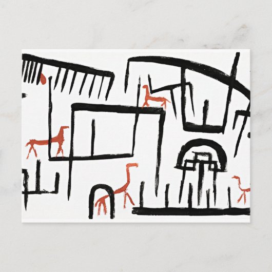 Klee - Dieren in een behuizing Briefkaart (Voorkant)