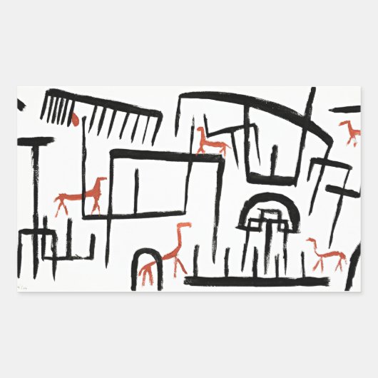 Klee - Dieren in een behuizing Rechthoekige Sticker (Voorkant)