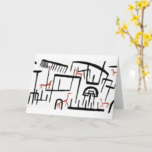 Klee - Dieren in een omheining Kaart (Gele Bloem)