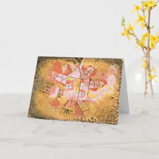 Klee - Draaiend Huis-1921 Kaart (Gele Bloem)