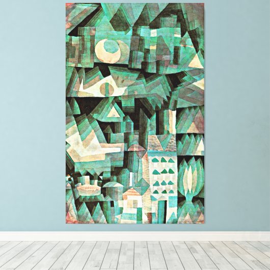 Klee - Dream City, abstracte kunst, Canvas Afdruk (Insitu (Houten vloer))