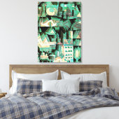 Klee - Droomstad Canvas Afdruk (Insitu (Slaapkamer))