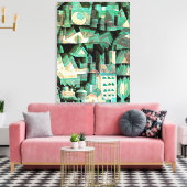 Klee - Droomstad Canvas Afdruk (Insitu (Woonkamer))