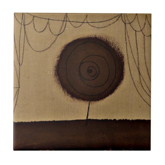 Klee - Een bloem treedt op Tegeltje (Voorkant)