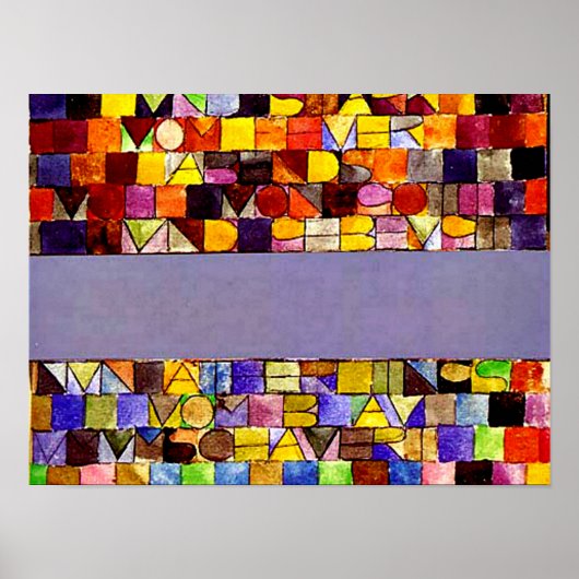 Klee - Eens ontstond uit de grijsheid van de nacht Poster (Voorkant)