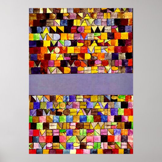 Klee - Eens opgekomen uit de grijze nacht Poster (Voorkant)