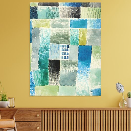 Klee - Eerste huis in een nederzetting Canvas Afdruk (Insitu (Woonkamer))