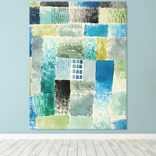 Klee - Eerste huis in een nederzetting Canvas Afdruk (Insitu (Houten vloer))