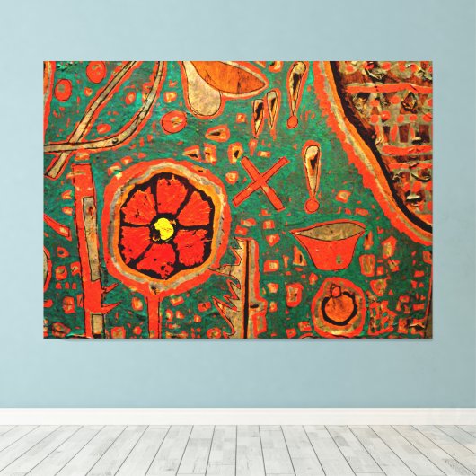 Klee - Efflorescentie Canvas Afdruk (Insitu (Houten vloer))