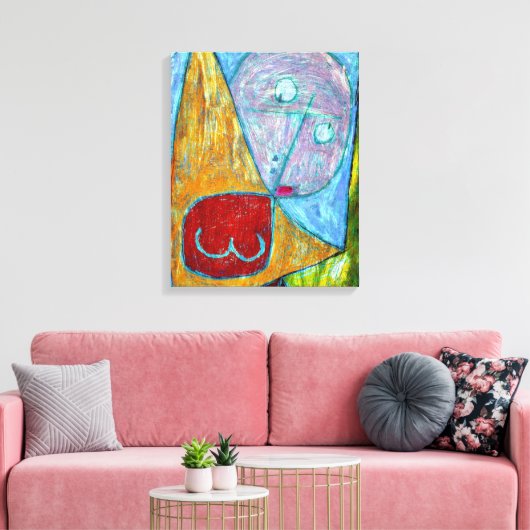 Klee - Engel Nog Steeds Vrouwelijk Canvas Afdruk (Insitu (Woonkamer))