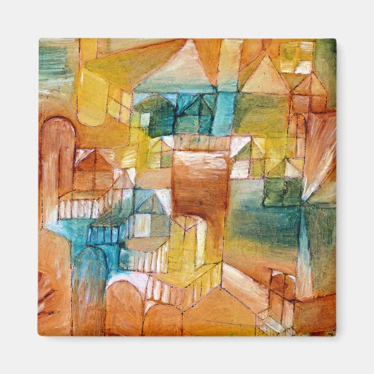 Klee - Fascade Bruin Groen Magneet (Voorkant)