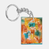 Klee - Fascade Bruin-Groen Sleutelhanger (Voorkant Links)