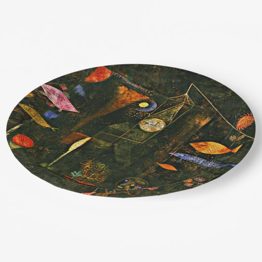 Klee - Fish Magic, beroemd schilderij, Papieren Bordje (Gekanteld)