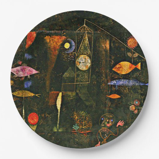 Klee - Fish Magic, beroemd schilderij, Papieren Bordje (Voorkant)