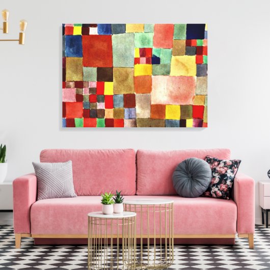 Klee - Flora op zand Canvas Afdruk (Insitu (Woonkamer))