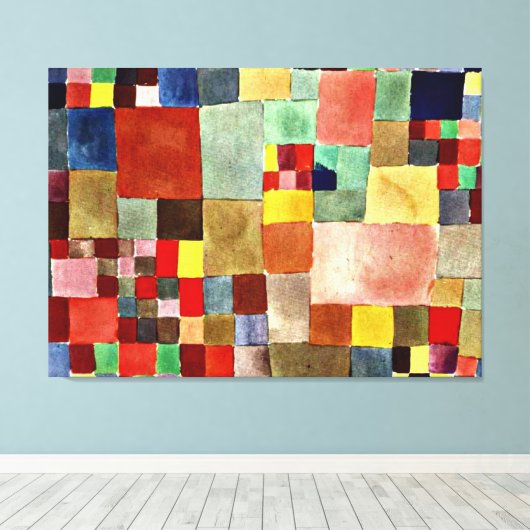 Klee - Flora op zand Canvas Afdruk (Insitu (Houten vloer))