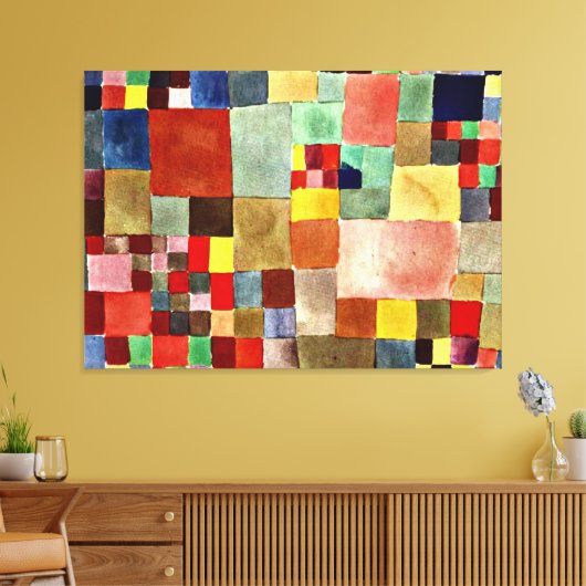 Klee - Flora op zand Canvas Afdruk (Insitu (Woonkamer))