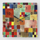 Klee - Flora op Zand Vierkante Klok (Voorkant)